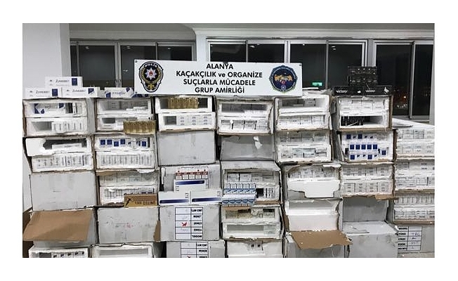 Alanya'da sigara kaçakçılarına dev darbe