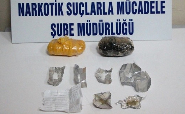 Şüphe üzerine arama yapılan araçtan eroin çıktı