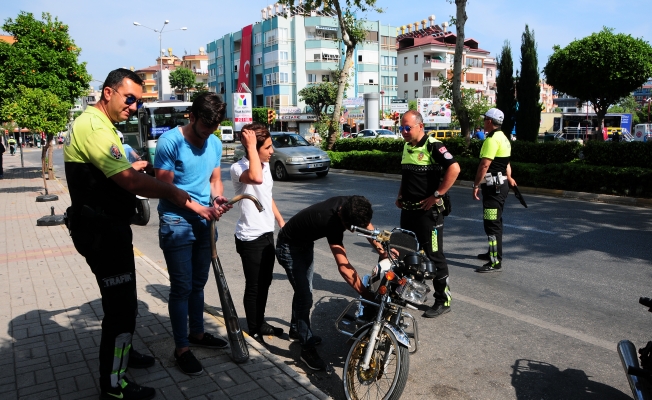 Motosiklet denetiminde ceza yağdı