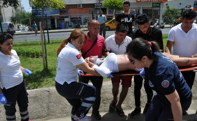 Motosikletle otomobil çarpıştı:1 yaralı