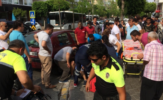 Otomobil ve motosiklet çarpıştı: 1 yaralı