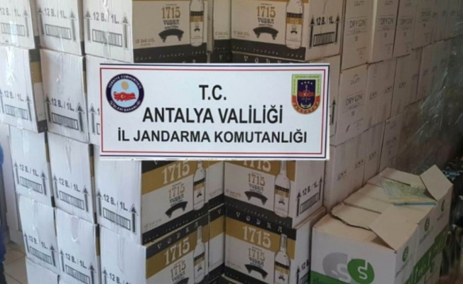 Alanya’da kaçak içki operasyonu