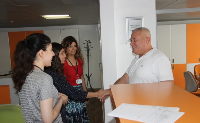 Şahin personeliyle bayramlaştı