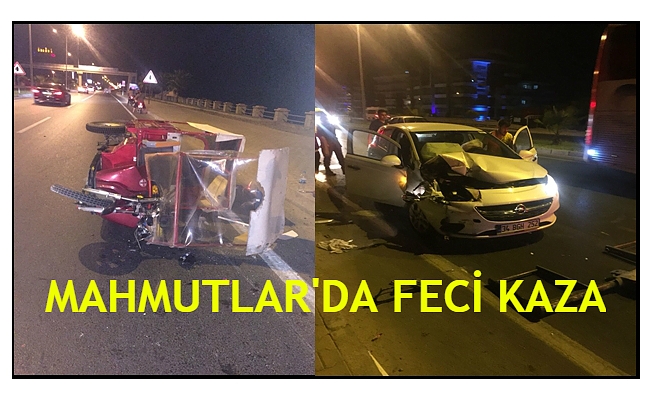 Mahmutlar'da feci kaza