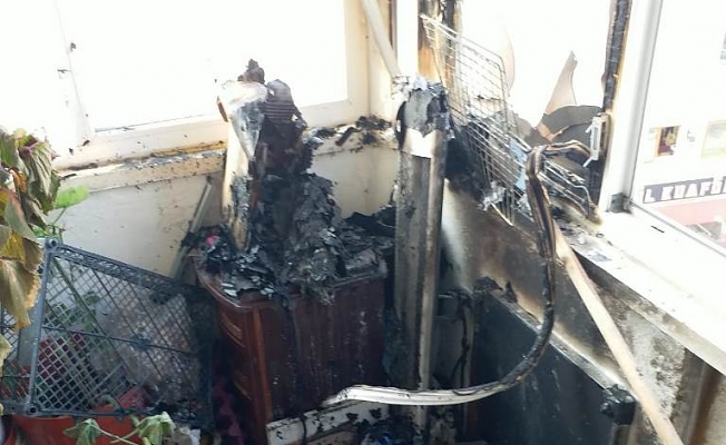 Ev yangını korkuttu