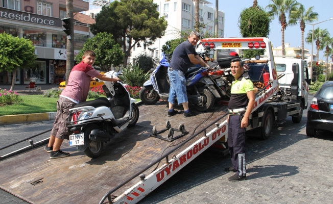 Kaldırım işgaline polis denetimi