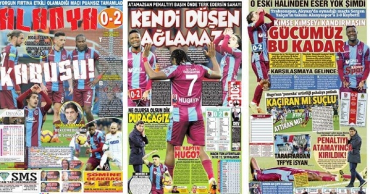 Trabzon gazetelerinden Alanya maçı yorumu