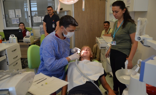 Alanya'da TRSM hastalarına diş sağlığı taraması yapıldı