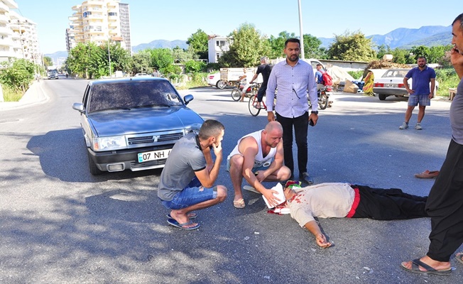 Mahmutlar'da feci kaza! motosiklet sürücüsü ağır yaralandı