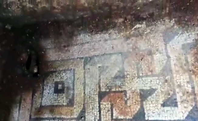 Tarihi mozaiği tahrip eden kaçak kazıcılar polise yakalandı