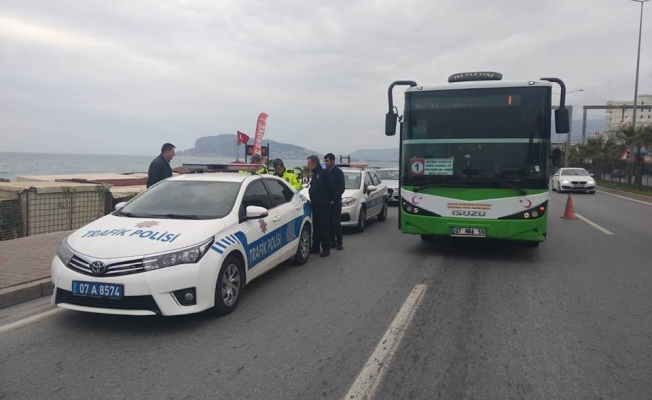 Alanya’da halk otobüsleri denetlendi