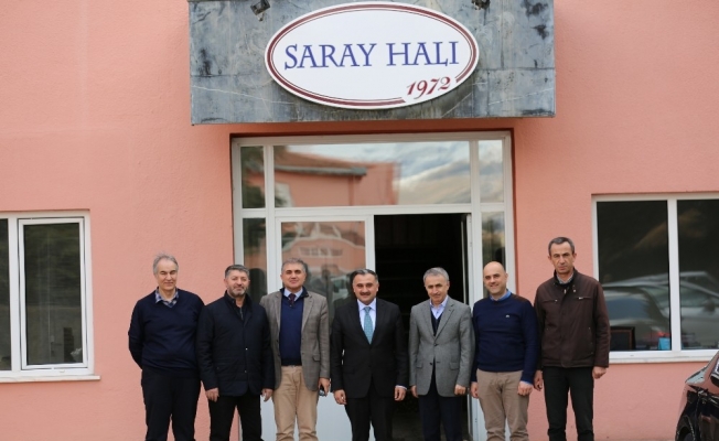Başkan Mehmet Cabbar ve Başkan Turan’dan Saray Halı’ya tebrik ziyareti