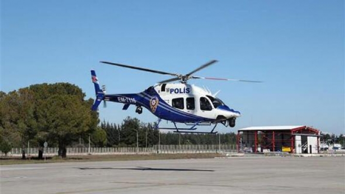 Antalya trafiği helikopter ve drone ile denetlendi
