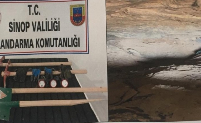 Sinop’ta izinsiz kazı operasyonunda 5 kişiye suçüstü