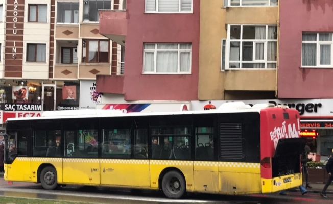 Üsküdar’da İETT otobüsünde yangın paniği