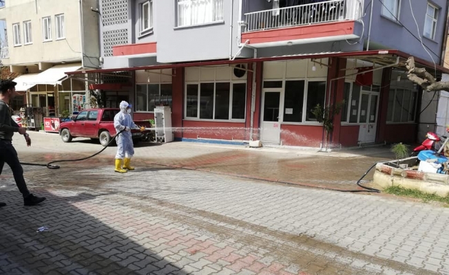 Yenipazar sokakları dezenfekte edildi
