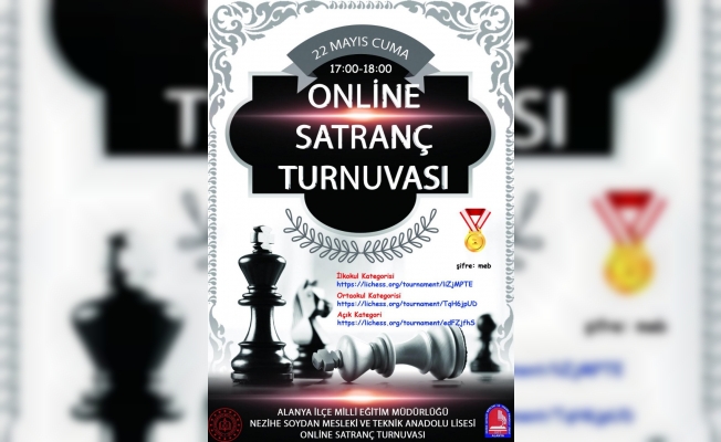 Alanya’da online satranç turnuvası düzenleniyor