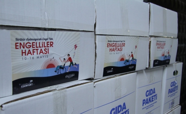 Esenyurt Belediyesinden engellilere gıda kolisi ve süt desteği