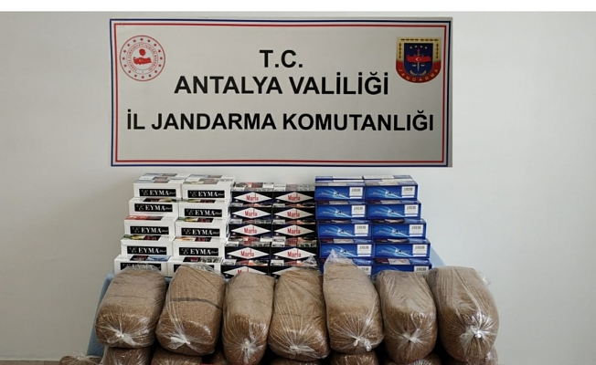 Jandarma 50 bin kaçak makaron ve 165 kilo tütün ele geçirdi