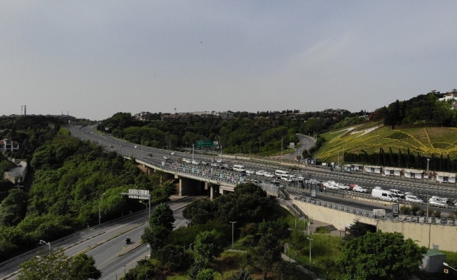 Kısıtlama sonrası 15 Temmuz Şehitler Köprüsü havadan görüntülendi