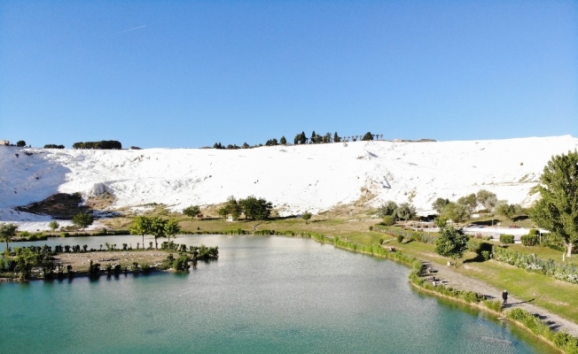 (Özel) Pamukkale en güzel beyazlığı ile 1 Haziran’a hazır