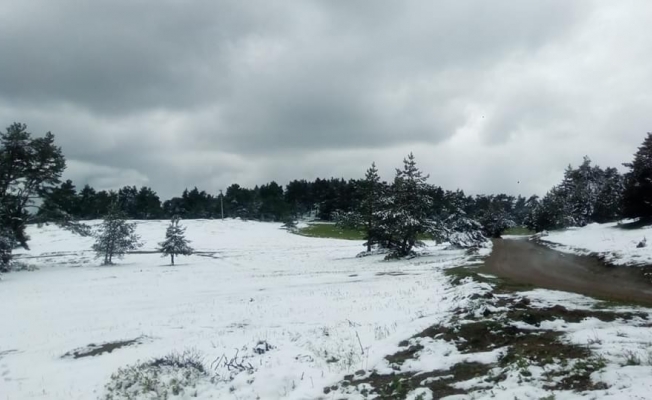 Taşova yaylaları beyaza büründü