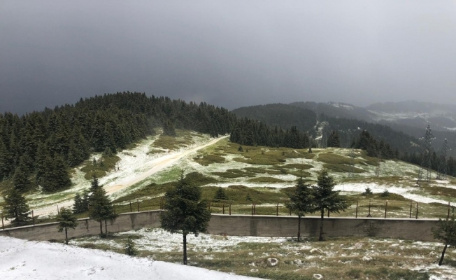 Haziran ayında Ilgaz Dağı’na kar yağdı