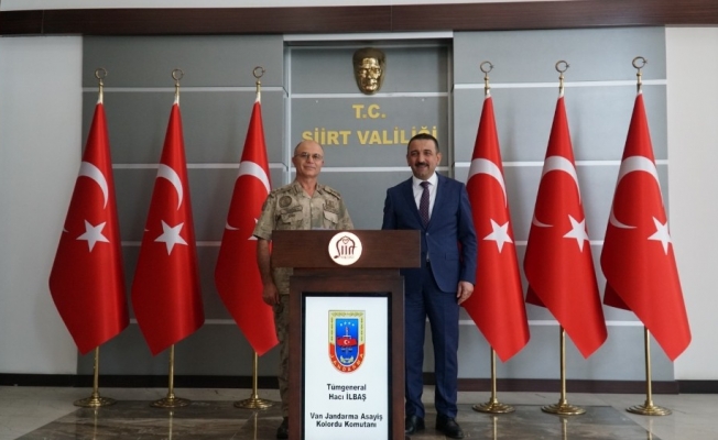 Van Jandarma Asayiş Kolordu Komutanı İlbaş’tan Vali Hacıbektaşoğlu’na hayırlı olsun ziyareti