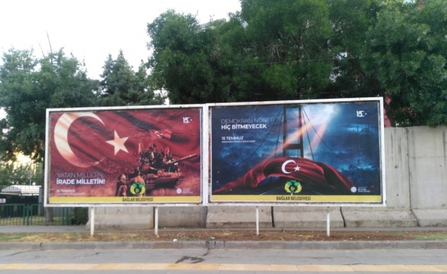 Bağlar Belediyesi 15 Temmuz destanını billboardlara yansıttı