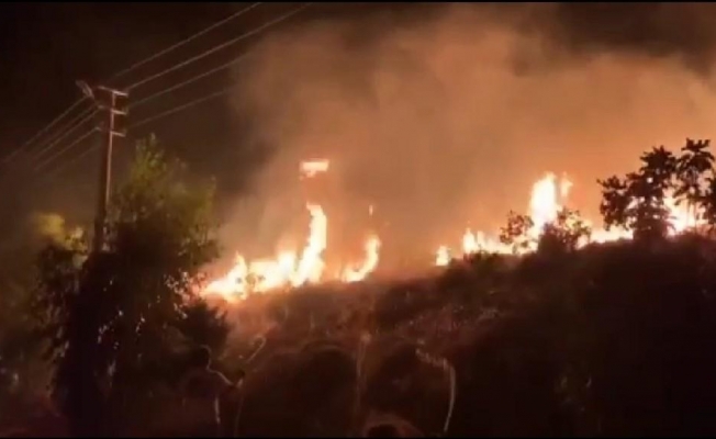 İzmir’de yerleşim yerlerine yakın noktada meydana gelen yangın kontrol altına alındı
