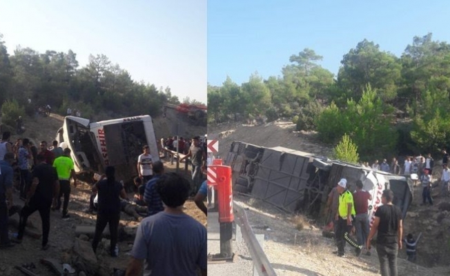  Mersin'de askerleri taşıyan otobüs devrildi: 5 asker şehit oldu, 10 asker yaralandı