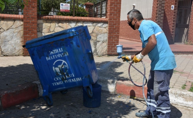 Nazilli’de çöp konteynerleri yenileniyor