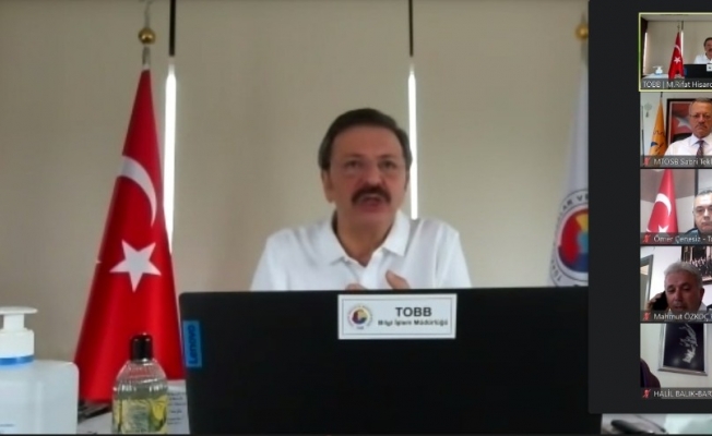 OSB başkanları, Hisarcıklıoğlu ile video konferansta bir araya geldi