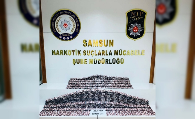 Samsun’da 52 bin 920 adet uyuşturucu hap ele geçirildi
