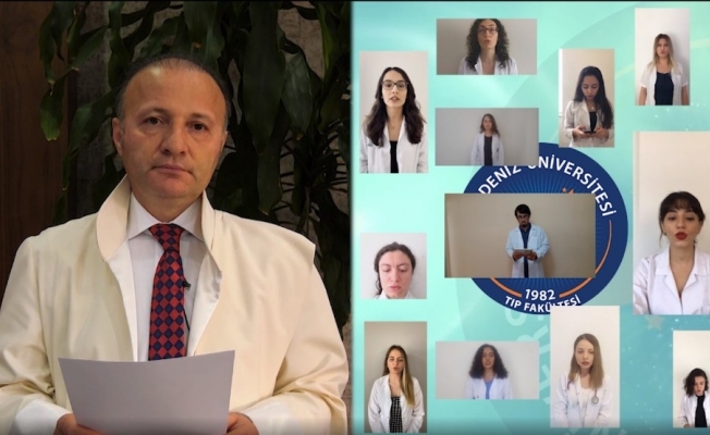 Tıp Fakültesi öğrencileri video konferansla Hipokrat yemini etti