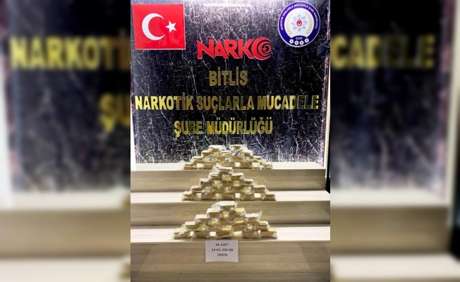 Bitlis’te 24 kilo 200 gram eroin ele geçirildi