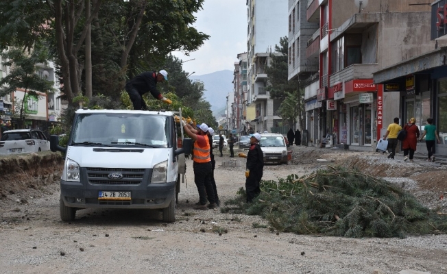 Cumhuriyet caddesinde sağlıklaştırma çalışmaları