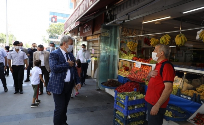 Melikgazi’de maske mesafe ve temizlik tam not aldı