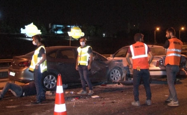 TEM’de zincirleme trafik kazası:2 yaralı