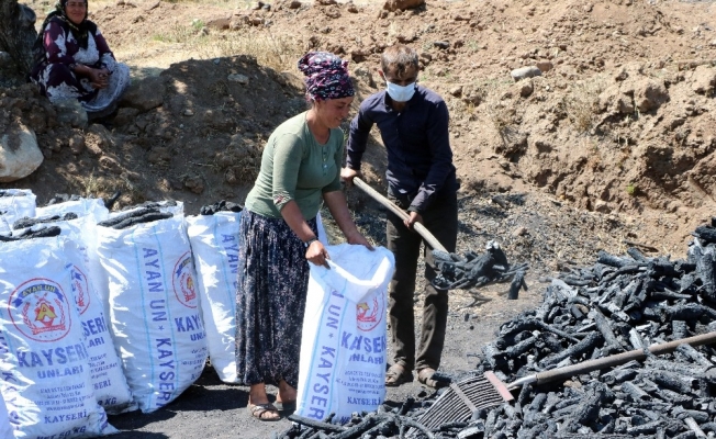 Yozgat’ta mevsimlik işçilerin zorlu ‘mangal kömürü’ mesaisi