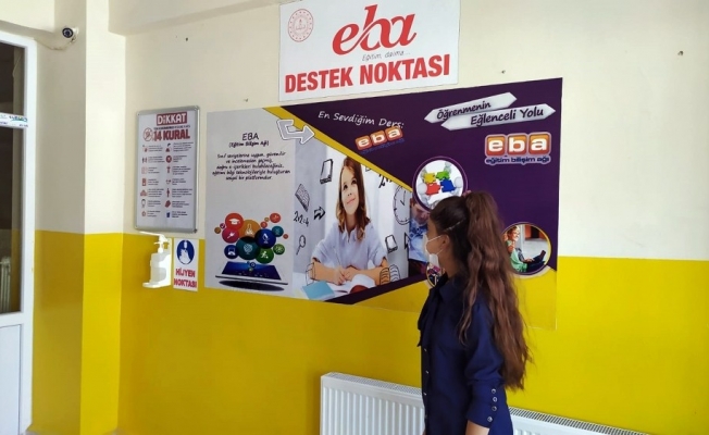 Adilcevaz’daki 3 okulda EBA destek noktası kuruldu