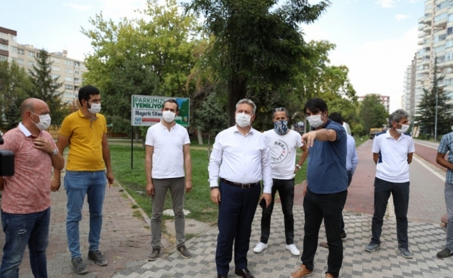 Başkan Palancıoğlu, Alparslan Parkı yenileme çalışması hakkında bilgiler aldı