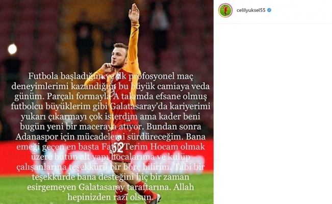 Celil Yüksel’den Galatasaray’a veda