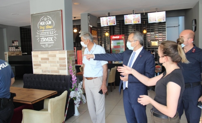 Kaymakam Pişkin, koronavirüs denetimine katıldı