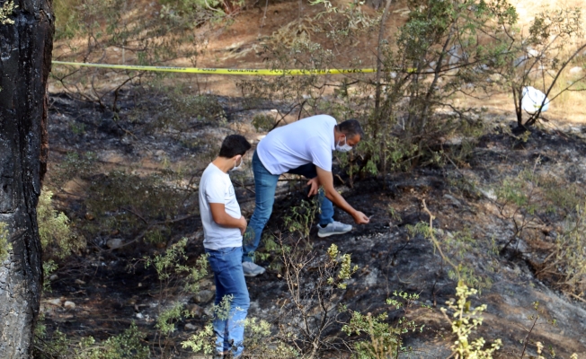 Ormanlık alanda yangın sonrası yanmış ceset bulundu