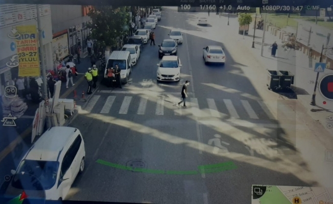 Yayalara yol vermeyen sürücüler drone ile tespit ediliyor