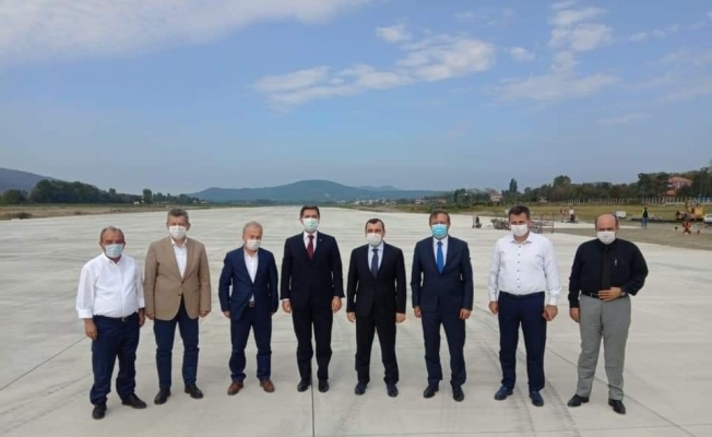 Zonguldak Havalimani pist çalışmaları yerinde incelendi