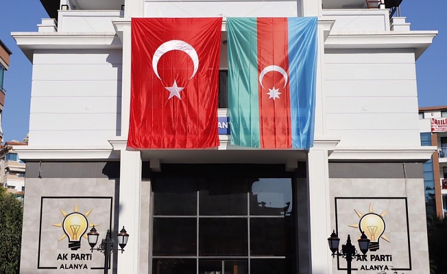 Alanya Ak Parti'den Azerbaycan'a bayraklı destek!