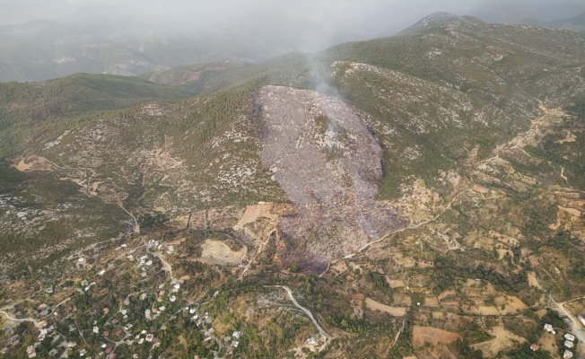 Alanya'daki orman yangınında 6 hektarlık makilik alan zarar gördü