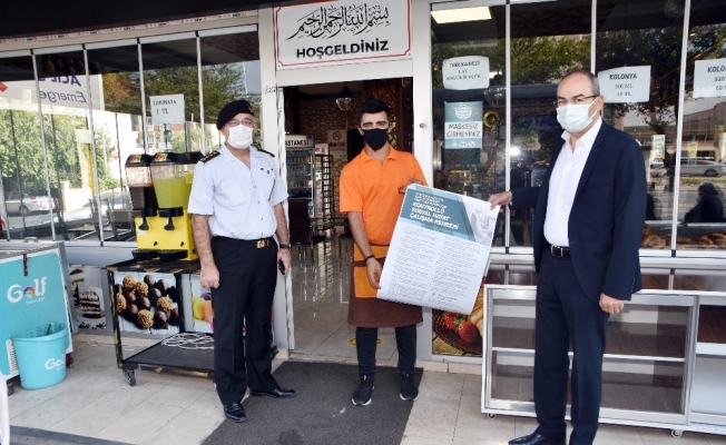 Başkan Gülsoy’dan Hastane Caddesi’nde koronavirüs denetimi